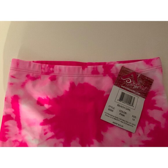 Kanu Surf Girls Pink Tie-Dye Swim Shorts - Picture 2 of 3